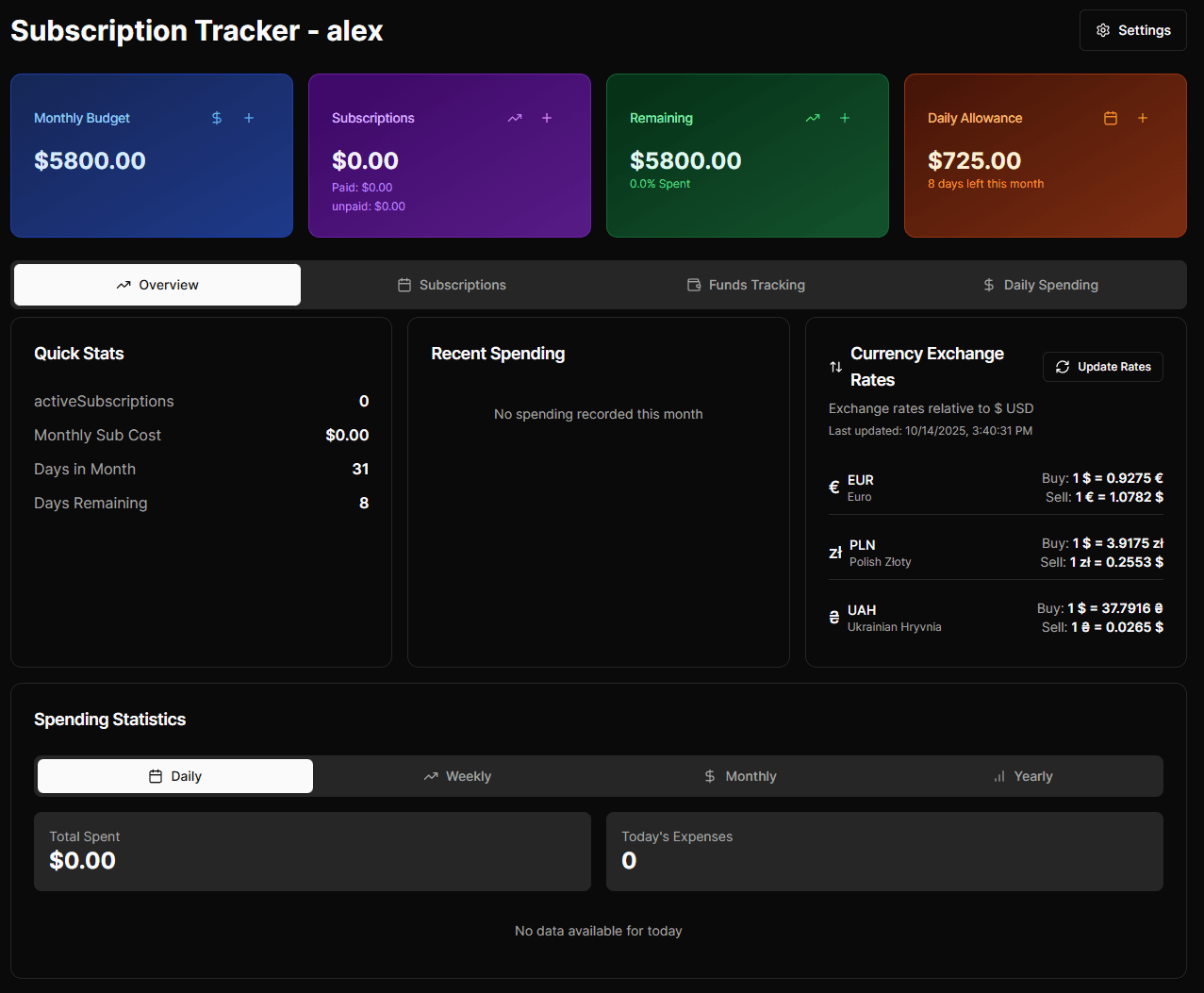 Subscription Tracker screenshot 1